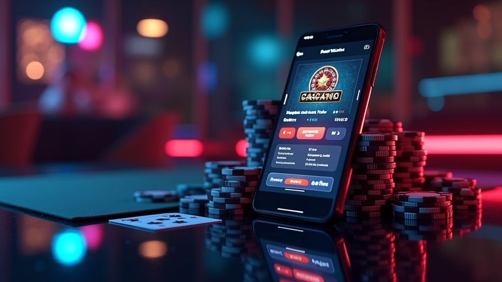 Главный экран смартфона с ярлыком казино-игры для мобильного доступа
